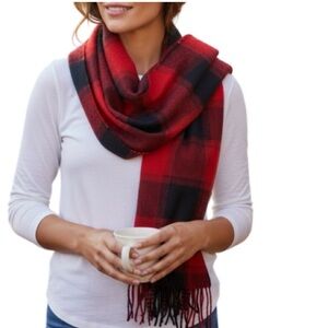 Old Navy Red and Black Checkered Scarf
